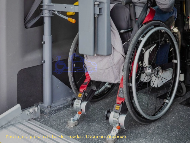 Sujección de silla de ruedas Cáceres Acebedo