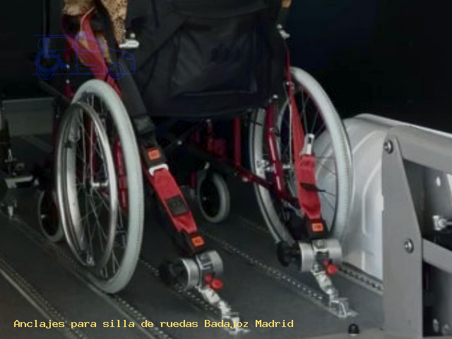 Fijaciones de silla de ruedas Badajoz Madrid