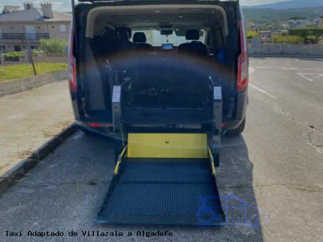Taxi accesible de Algadefe a Villazala