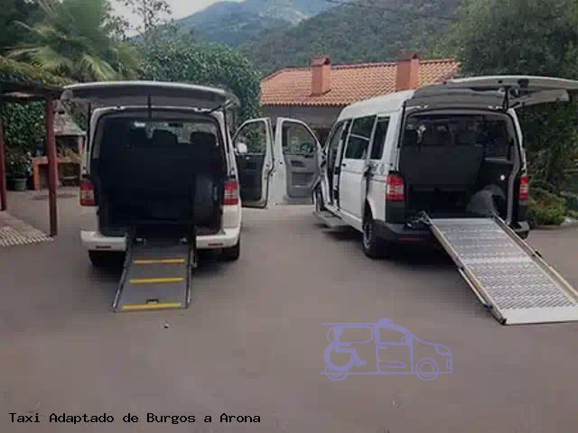 Taxi accesible de Arona a Burgos