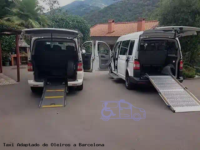 Taxi accesible de Barcelona a Oleiros
