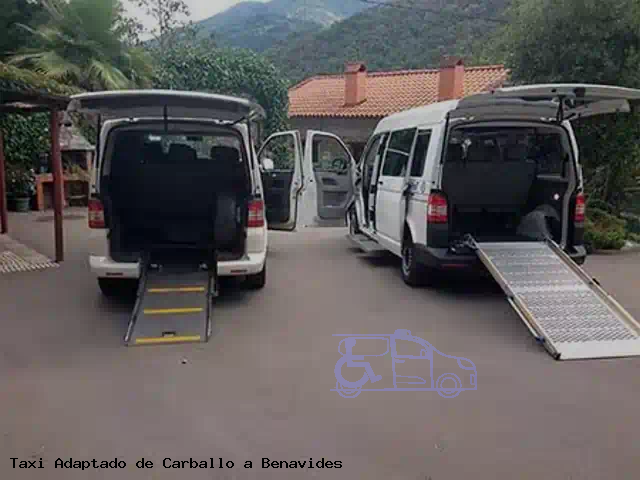 Taxi accesible de Benavides a Carballo