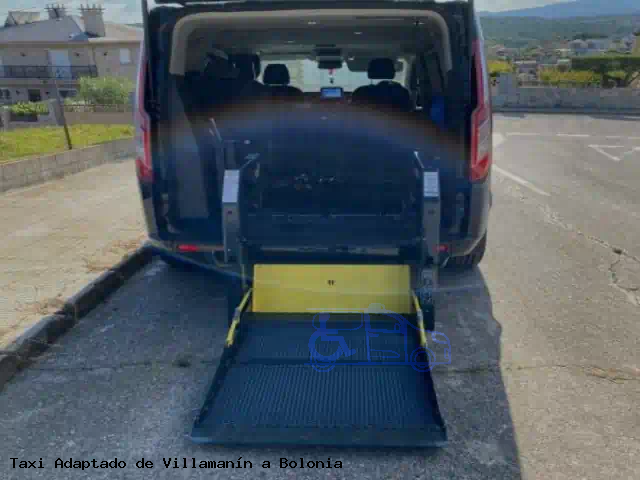 Taxi accesible de Bolonia a Villamanín