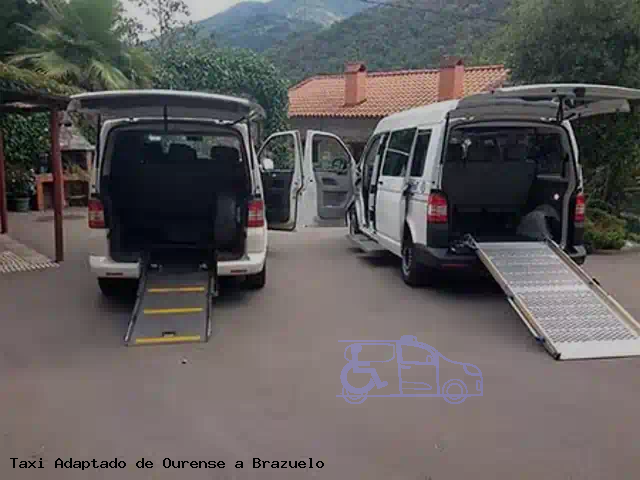 Taxi accesible de Brazuelo a Ourense