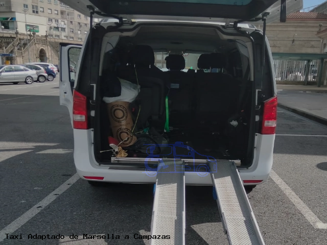 Taxi accesible de Campazas a Marsella