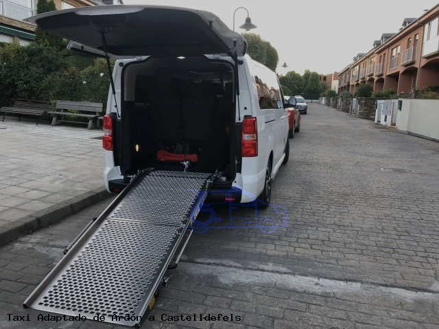 Taxi accesible de Castelldefels a Ardón