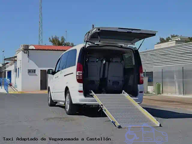 Taxi accesible de Castellón a Vegaquemada