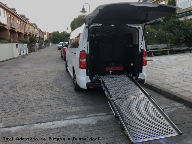 Taxi accesible de Dusseldorf a Burgos