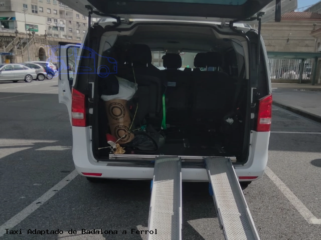 Taxi accesible de Ferrol a Badalona