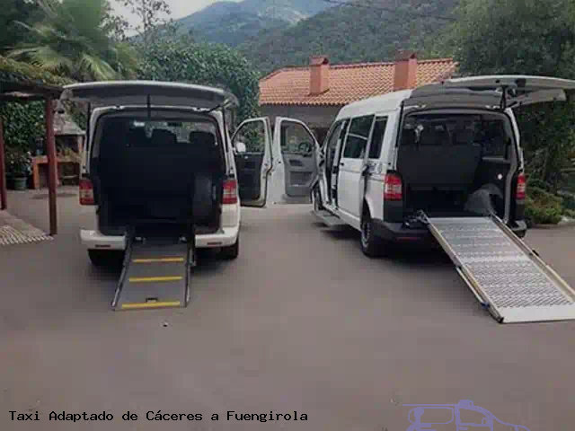 Taxi accesible de Fuengirola a Cáceres