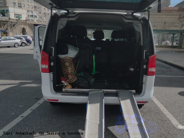 Taxi accesible de Genova a Suiza