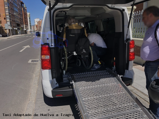 Taxi accesible de Izagre a Huelva