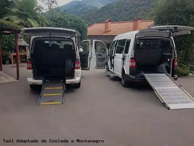 Taxi accesible de Montenegro a Coslada
