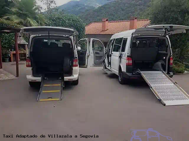 Taxi accesible de Segovia a Villazala